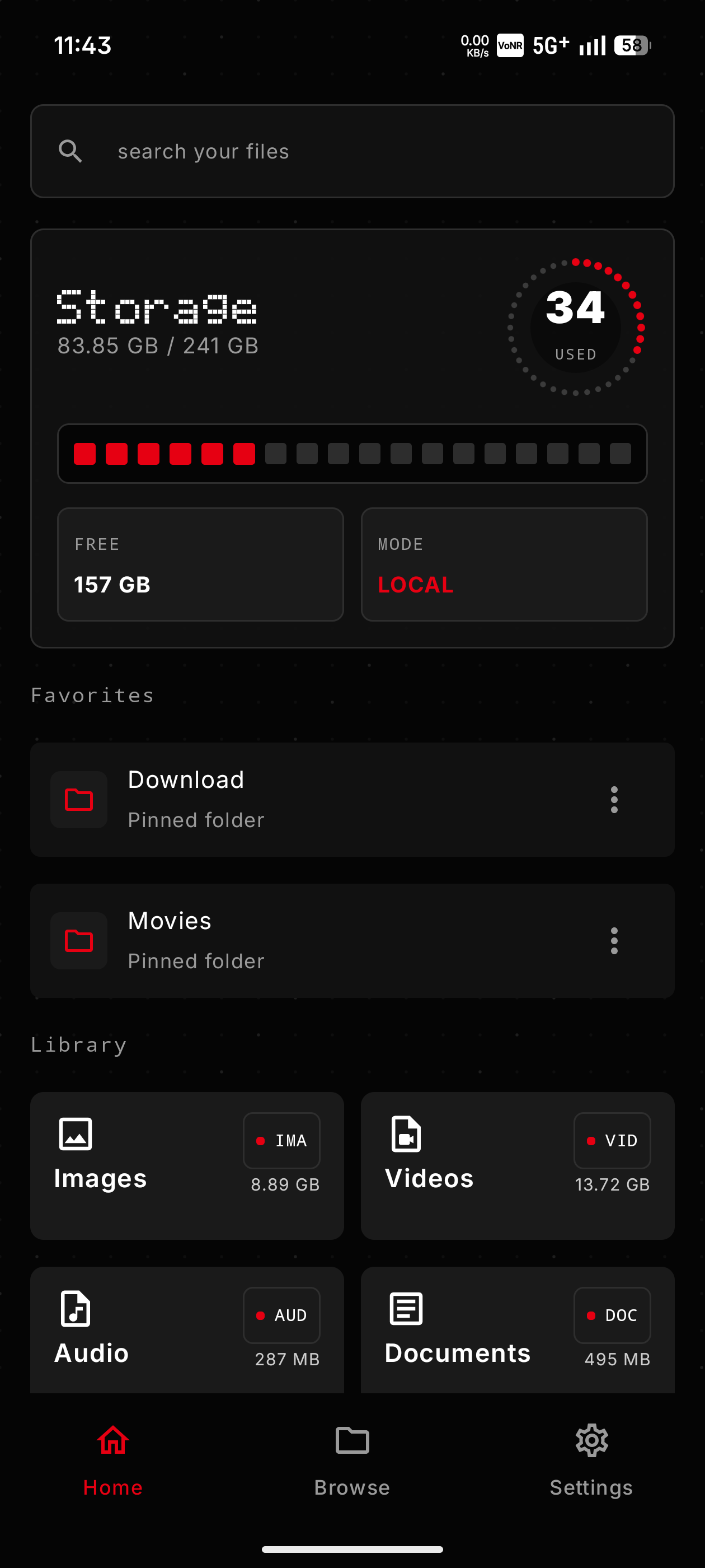 DotFiles Home screen